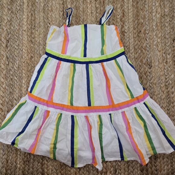 Janie and Jack Kaavia James Union Wade Striped Midi Dress‎ White 12-18 month - Picture 2 of 8